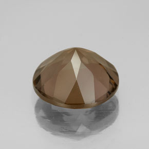 Quartz fumé marron naturelle coupe roude, 4,10 ct, VS
