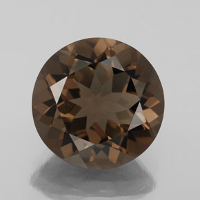 Quartz fumé marron naturelle coupe roude, 4,16 ct, VVS-VS