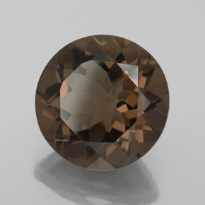 Quartz fumé marron naturelle coupe roude, 4,16 ct, VVS-VS