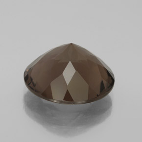 Quartz fumé marron naturelle coupe roude, 6,23 ct, VS