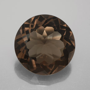 Quartz fumé marron naturelle coupe roude, 5,89 ct, VVS-VS