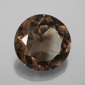 Quartz fumé marron naturelle coupe roude, 5,89 ct, VVS-VS