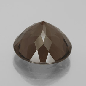 Quartz fumé marron naturelle coupe roude, 7,23 ct, VS