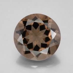 Quartz fumé marron naturelle coupe roude, 7,19 ct, VS