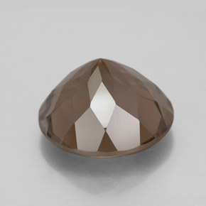 Quartz fumé marron naturelle coupe roude, 7,19 ct, VS