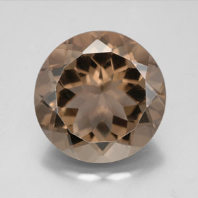 Quartz fumé marron naturelle coupe roude, 8,45 ct, VVS-VS