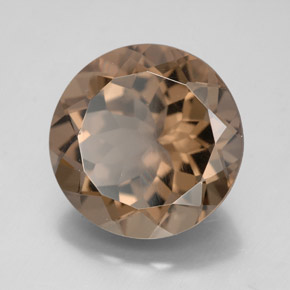 Quartz fumé marron naturelle coupe roude, 8,45 ct, VVS-VS