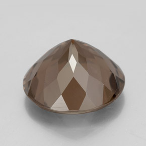 Quartz fumé marron naturelle coupe roude, 8,45 ct, VVS-VS