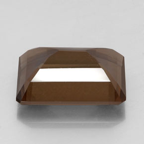 Quartz fumé Brun naturelle Taille émeraude, 14.50 ct, VVS-VS