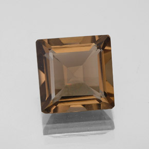 Quartz fumé marron naturelle taille émeraude, 3,29 ct, VS
