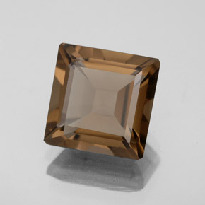 Quartz fumé marron naturelle taille émeraude, 3,29 ct, VS