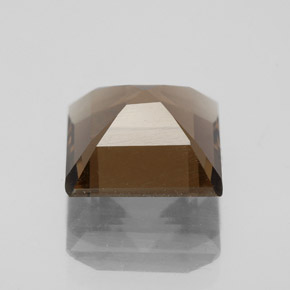 Quartz fumé marron naturelle taille émeraude, 3,29 ct, VS