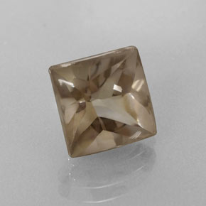 Quartz fumé marron naturelle carré, 4,20 ct, transparent