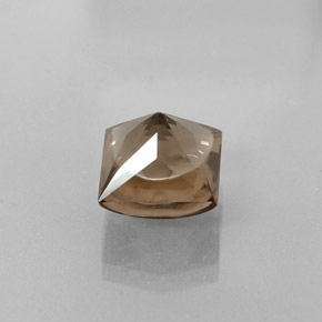 Quartz fumé marron naturelle carré, 4,51 ct, transparent