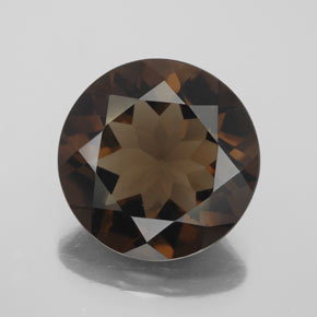 Quartz fumé marron naturelle coupe roude, 7,31 ct, VS