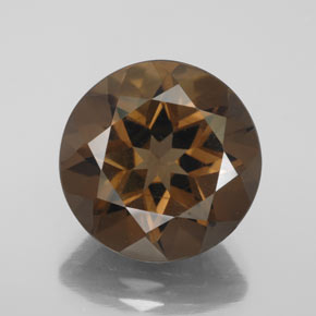 Quartz fumé marron naturelle coupe roude, 8,90 ct, VS