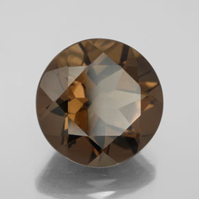 Quartz fumé marron naturelle coupe roude, 8,90 ct, VS
