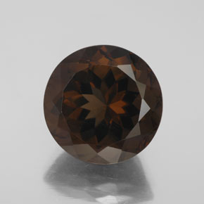 Quartz fumé marron naturelle coupe roude, 7,80 ct, VS