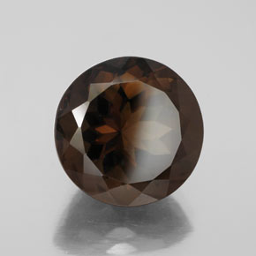 Quartz fumé marron naturelle coupe roude, 7,80 ct, VS