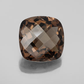 Quartz fumé marron naturelle coupe coussin, 6,12 ct, VS