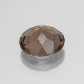 Quartz fumé marron naturelle coupe roude, 3,57 ct, VVS
