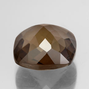 Quartz fumé marron naturelle coupe coussin, 8,19 ct, VS