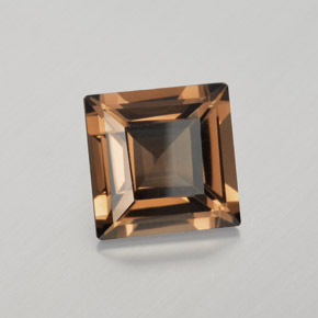 Quartz fumé Brun naturelle Carré, 4.03 ct, VS
