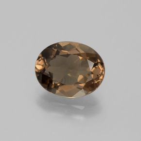 Quartz fumé marron naturelle coupe ovale, 2,30 ct, VVS-VS