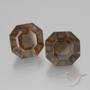 Shop natural 11.29ct Marron foncé Quartz fumé gems, Octogone / coupe Émeraude, from Brésil at GemSelect. In stock, global shipping!