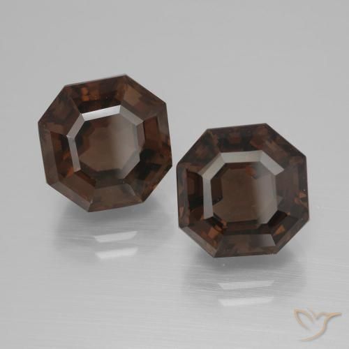 Shop natural 10.34ct Brun caryer Quartz fumé gems, Octogone / coupe Émeraude, from Brésil at GemSelect. In stock, global shipping!