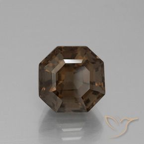 Quartz fumé Brun chocolat naturelle Taille émeraude, 5.40 ct, VS