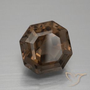 Quartz fumé Brun moyen naturelle Octogone / coupe Émeraude, 7.95 ct, VVS-VS