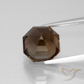 Quartz fumé Brun moyen naturelle Octogone / coupe Émeraude, 4.60 ct, VVS