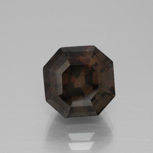 Quartz fumé Marron foncé naturelle Taille émeraude, 5.71 ct, VVS-VS