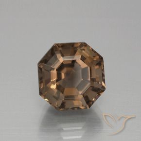 Quartz fumé Brun moyen naturelle Octogone / coupe Émeraude, 5.40 ct, VS