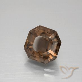 Quartz fumé Brun moyen naturelle Octogone / coupe Émeraude, 3.71 ct, VS