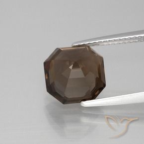 Quartz fumé Brun moyen naturelle Octogone / coupe Émeraude, 3.71 ct, VS