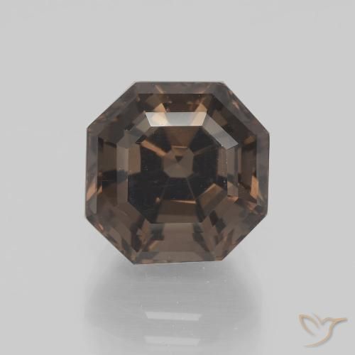 5.77ct Naturel Brun caryer Quartz fumé, Taille émeraude, VVS-VS