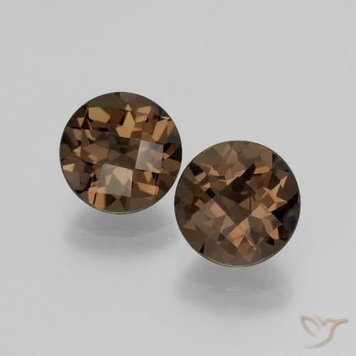 3.65ctw Naturel Brun pain d'épices Quartz fumé, Tour, VVS-VS