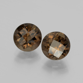 Achetez naturel 3,84ct marron chaud quartz fumé gems, coupe roude, en provenance brésil chez gemselect. en stock, livraison internationale!