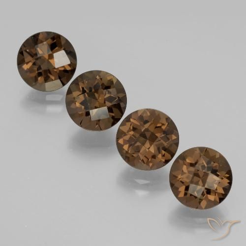 Achetez naturel 7.51ct Brun moyen Quartz fumé gems, Coupe roude, En provenance Brésil chez GemSelect. En stock, livraison internationale!