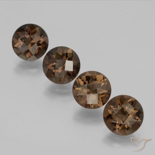 6.92ctw Naturel Brun caryer Quartz fumé, Tour, VVS-VS