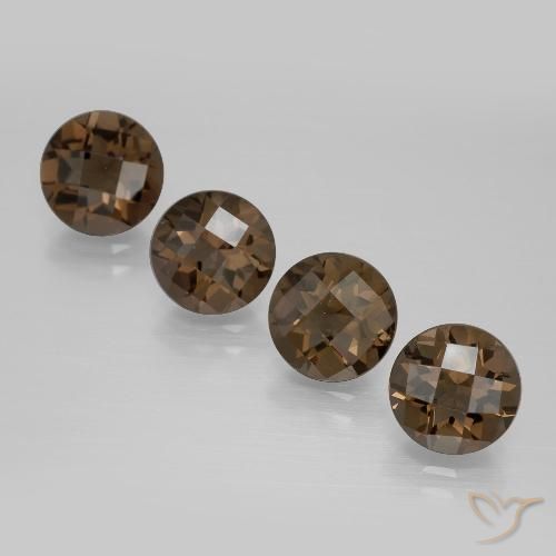 6.96ctw Naturel Marron foncé Quartz fumé, Tour, VVS-VS