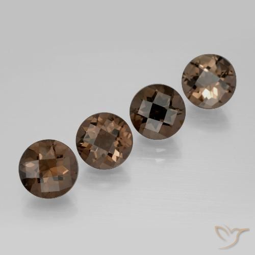 6.81ctw Naturel Brun caryer Quartz fumé, Tour, VVS-VS