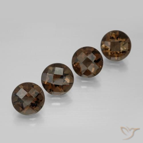6.78ctw Naturel Brun caryer Quartz fumé, Tour, VVS-VS