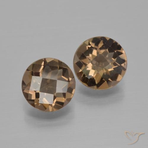 3.03ctw Naturel Marron chaud Quartz fumé, Tour, VVS-VS