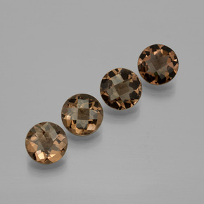 Achetez naturel 6,10ct marron quartz fumé gems, coupe roude, en provenance brésil chez gemselect. en stock, livraison internationale!