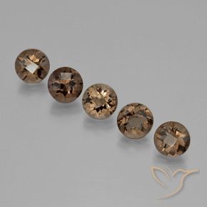 Achetez naturel 9.34ct Brun pain d'épices Quartz fumé gems, Coupe roude, En provenance Brésil chez GemSelect. En stock, livraison internationale!