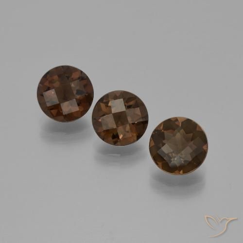 5.37ctw Naturel Marron foncé Quartz fumé, Tour, VVS-VS