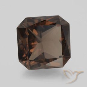 Quartz fumé Brun cannelle profond naturelle Octogone / coupe Émeraude, 9.03 ct, VVS